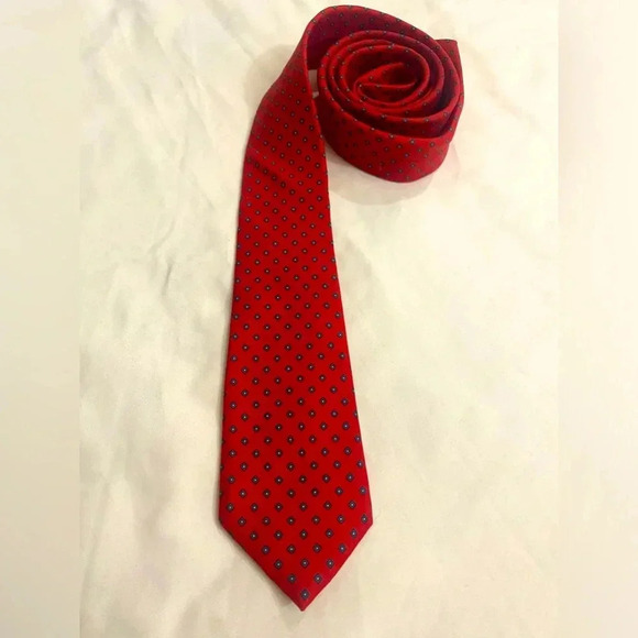 2pcs mens red Silk Neckties Harrods and Avery Row Christmas  tie Holiday outfit - Picture 6 of 7